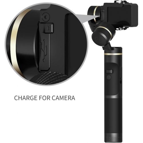  FeiyuTech G6 3-Axis Handheld Gimbal,Fits GoPro Hero 8/Hero 7/Hero 6/Hero 5/Hero 4/Hero 3/Sony RX0,Comes with Mini Tripod and Lateral Smartphone Holder