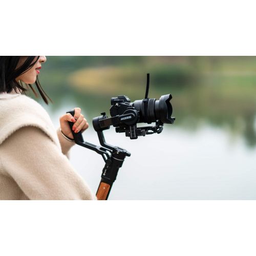  FeiyuTech Feiyu AK2000S 3-Axis Handheld Gimbal Stabilizer for Mirrorless and DSLR Sony Canon Panasonic Nikon Fuji Cameras with Microphone & Tripod Max Payload Updates to 2.2 kg