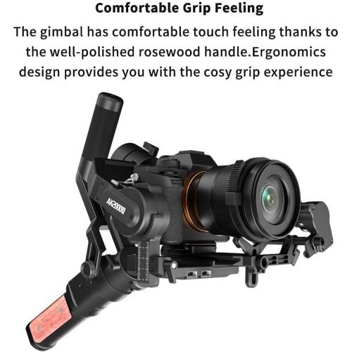  FeiyuTech AK2000S Advanced 3-Axis Handheld Gimbal Stabilizer Fits Sony/Canon/Panasonic/Fujifilm/Nikon Camera Gimbal Fits DSLR Camera Stabilizer,Brushless Follow Focus Kit Versatile