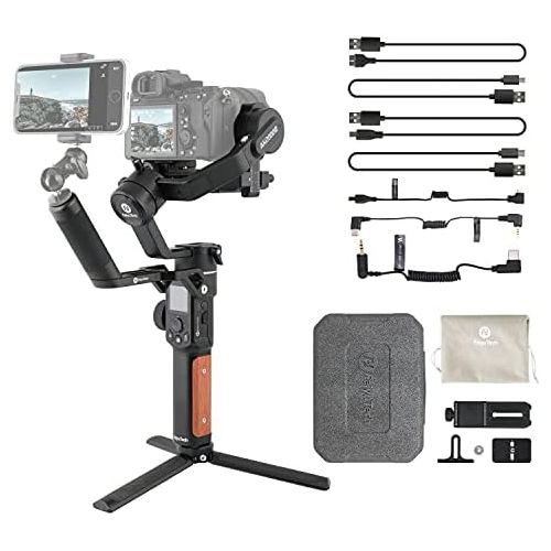  FeiyuTech AK2000S 3-Axis Handheld Gimbal DSLR Camera Gimbal Stabilizer Fits Sony Canon Panasonic Fujifilm Nikon Cameras Versatile Handle LCD Touch Screen Max Payload 4.85lb