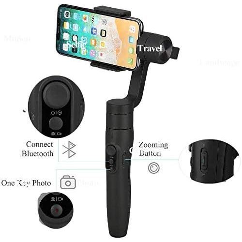  FeiyuTech Vimble2S 3-Axis Handheld Gimbal Stabilizer Compatibe with Smartphone iPhone 11 X 8 7/Samsung Note 8 Note7 with18 cm Extendable Handheld, Object Tracking,Time-Lapse Photog