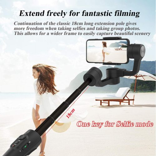  FeiyuTech Vimble2S 3-Axis Handheld Gimbal Stabilizer Compatibe with Smartphone iPhone 11 X 8 7/Samsung Note 8 Note7 with18 cm Extendable Handheld, Object Tracking,Time-Lapse Photog