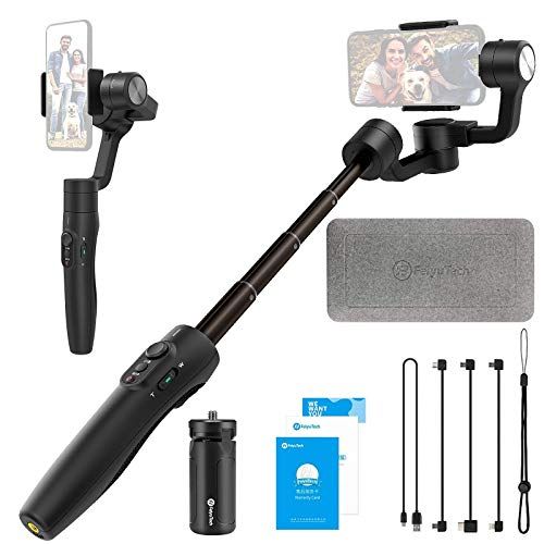  FeiyuTech Vimble 2S Smartphone Gimbal, 18cm Extendable Stabilizer Gimble for iPhone 12/Pro/Max and Android Phones Dolly Zoom Selfie-Stick Remote Control with FeiyuOn App (Vimble2S)