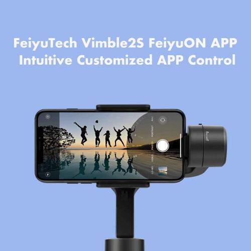  FeiyuTech Vimble 2S Smartphone Gimbal, 18cm Extendable Stabilizer Gimble for iPhone 12/Pro/Max and Android Phones Dolly Zoom Selfie-Stick Remote Control with FeiyuOn App (Vimble2S)