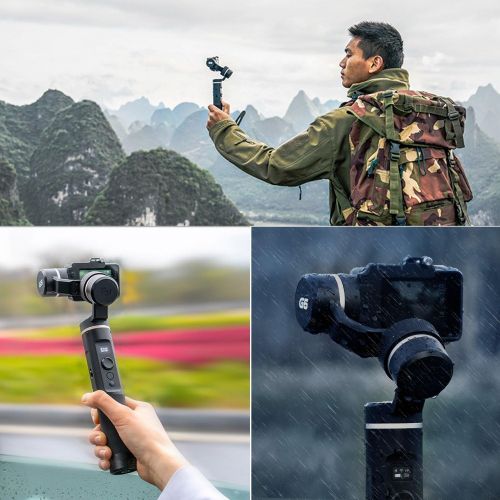  FeiyuTech G6 3-Axis Splash Proof Handheld Gimbal Updated Version of G5 for GoPro Hero 6/5/4/3/Session, Sony RX0, Yi Cam 4K, AEE Action Cameras of Similar Size