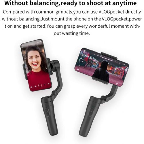  FeiyuTech Official Vlog Pocket 3 Axis Smartphone Gimbal Handheld Stabilizer Vlog YouTube TIK Tok Live Video Fits iPhone SE 11 Pro XR X Android Smartphone Samsung Note 9 S10+ Huawei