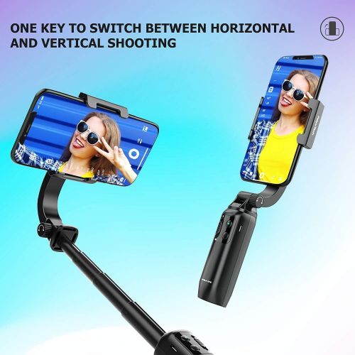  FeiyuTech Vimble One Gimbal, Smartphone Gimble Stabilizer for iPhone 12/11 Pro Max/X/XR/8/7 for Android Phones Extendable Foldable Pocket Gimbal Selfie Stick FeiyuOn APP Control(Vi