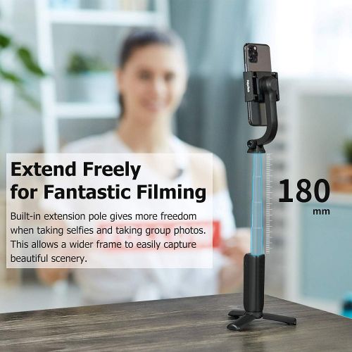  FeiyuTech Vimble One Gimbal, Smartphone Gimble Stabilizer for iPhone 12/11 Pro Max/X/XR/8/7 for Android Phones Extendable Foldable Pocket Gimbal Selfie Stick FeiyuOn APP Control(Vi