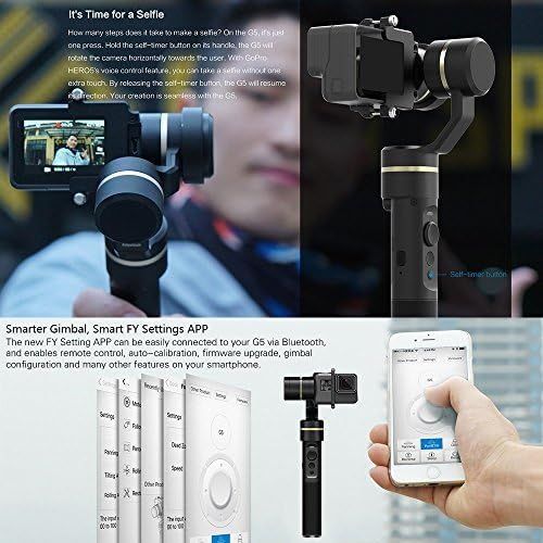  FeiyuTech Feiyu G5 3-Axis Handheld Gimbal Action Camera Stabilizer Splash-Proof Design for GoPro HERO5 HERO4 HERO3 for Yi Cam 4K for AEE and Action Cameras of Similar Size