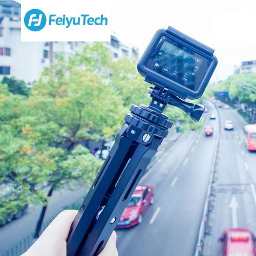  FeiyuTech V4 Aluminum Alloy Universal Portable Tripod with 1/4 Screw Mount Folding Handle Grip Desktop Stand Tabletop Stand for Gimbal Stabilizer DSLR Mirrorless Camera Gopro Actio