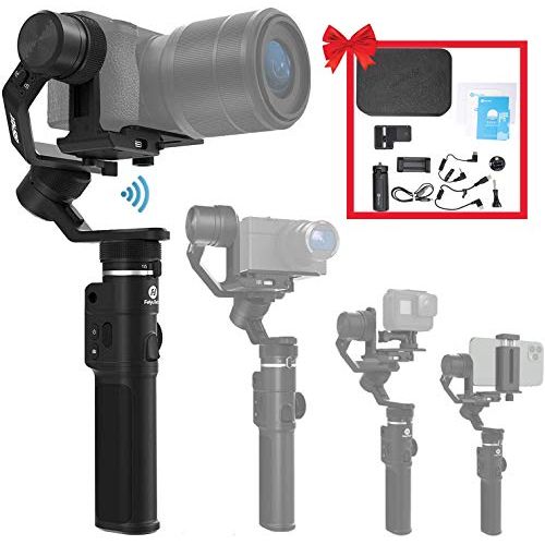  FeiyuTech G6 Max 3-Axis Camera Gimbal Stabilizer for Small Mirrorless/Pocket/Action Camera/Smartphone for Sony a6300/a6500 α7SII RX100 Gopro 9/8/7/6/5 iPhone 12 Samsung S10+, 2.65l