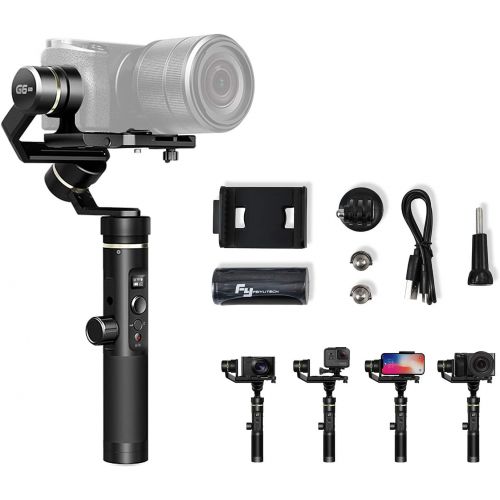  3-axis Stabilizer Smartphone Gimbal for iPhone 12/11 pro Max 8/7 Action Camera Gopro Hero 9/8/7 Samsung Huawei, Sony A6400 A6500 etc. FeiyuTech G6 Plus Handheld