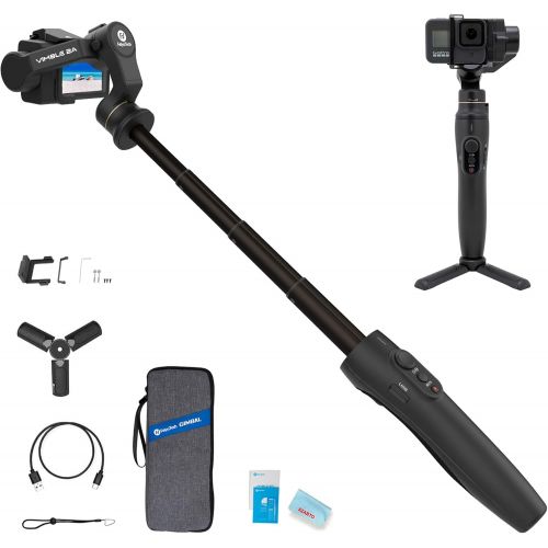  FeiyuTech 3-Axis Action Camera Gimbal Stabilizer for GoPro Hero 8/7/6/5, WiFi Connection, Handheld Gimbal Selfie Stick for SJCAM YI-CAM, 18cm Extendable Pole Portrait Mode with Tripod FeiyuT
