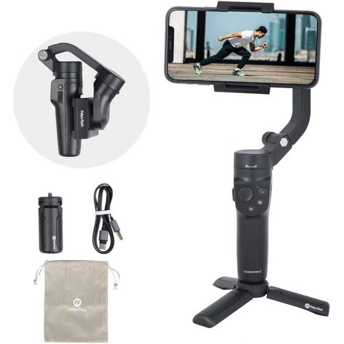  FeiyuTech Vlog Pocket 2 Gimbal Stabilizer for Smartphone,Foldable Pocket-Size 3-Axis Handheld Phone Stabilizer for iPhone XR,XS Max，iPhone 11，11 Pro Max 250g Payload Smartphone Wid