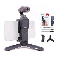 Feiyupocket-Integrated Action 4K Camera with 3 axis Gimbal Vlogging Stabilizer-FeiyuTech for YouTube Video Record,Face Object Tracking,Android/iOS app with Tripod+PhoneHolder Combo