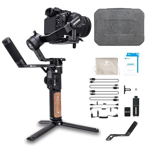  FeiyuTech AK2000S-Camera Stabilizer, 3-Axis Handheld Gimbal Stabilizer for DSLR and Mirrorless Camera Professional Video Stabilizer for Sony, Canon, Nikon, Fujifilm with 4.85lbs Pa