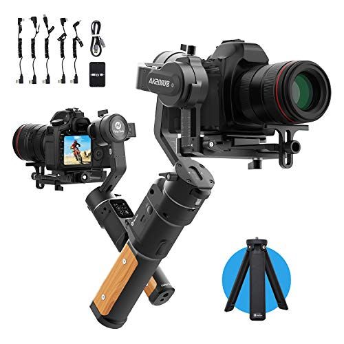  Gimbal Stabilizer for Mirrorless DSLR Cameras Compatible with Sony a9 a7 A6300 A6400,Canon EOS R M50 80D G7 Nikon Z7 Z50 FUJIFILM XT-200 XT4 XT3,Panasonic GH4 GH5 Feiyutech AK2000C