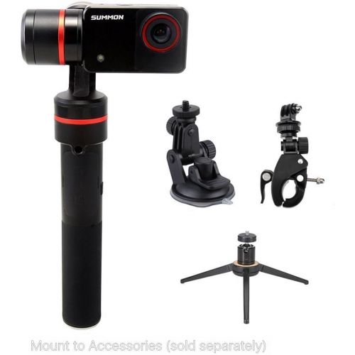  FeiyuTech Summon first-generation 3-Axis Stabilized Handheld 4k Action Camera, Black (400068)