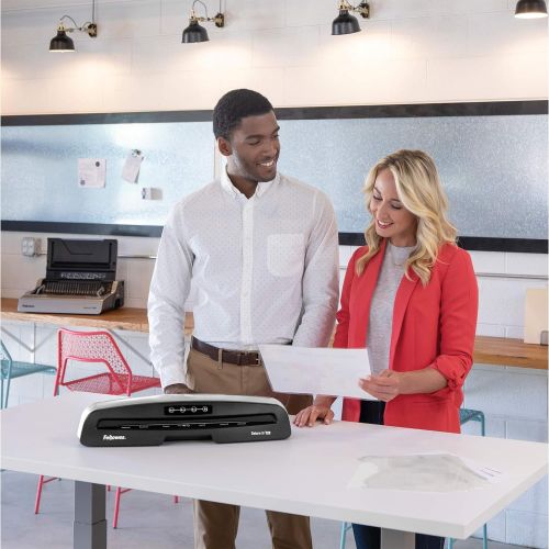  [아마존베스트]Fellowes 5736601 Laminator Saturn3i 125, 12.5 inch, Rapid 1 Minute Warm-up Laminating Machine, with Laminating Pouches Kit