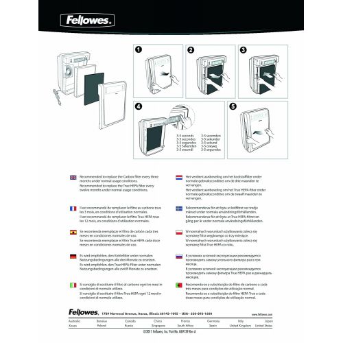  Fellowes HF-230 True HEPA Filter, for use with Fellowes AP-230PH Air Purifier (9370001)