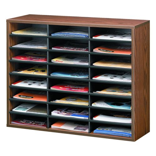  Fellowes 25043 Literature Organizer, 24 Letter Sections, 29 x 11 78 x 23 716, Medium Oak