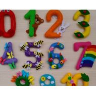 FeltAndKnittedCharms Felt numbers, Preschool toys, Learning toys, Educational toys, Numbers, Kindergarten toys, Back to school, Animals, 123, Numbers game, gift