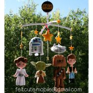 Feltcutemobile star wars mobile baby crib spaceship mobile cot baby mobile hanging millennium falcon space mobile glow in the dark unique star wars day