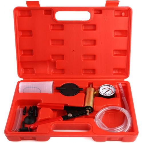  femor Brake Bleeder & Vacuum Pump Test Tuner Kit Tools with Case, 2 in 1 Automotive Tools with Adapters for Vehicle