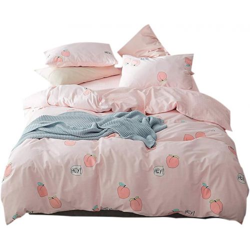  FenDie Potted Plants Bedding Queen Set 3 Piece Cactus Printed Duvet Cover Set Cotton,Pale Yellow for Teens Girls