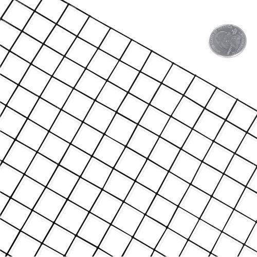  Fencer Wire 16 Gauge Black Vinyl Coated Welded Wire Mesh Size 1 inch by 1 inch (2 ft. x 100 ft.)