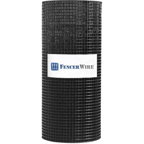  Fencer Wire 16 Gauge Black Vinyl Coated Welded Wire Mesh Size 0.5 inch by 0.5 inch (4 ft. x 100 ft.)