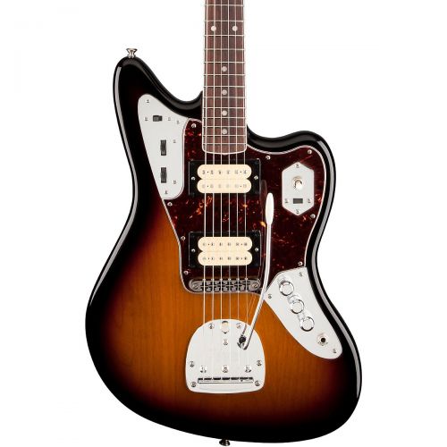  Fender},description:Fenders Kurt Cobain Jaguar is a new-looking version of the battered and highly unusual 1965 Jaguar that Cobain wielded during the heady early-90s era when Nirva