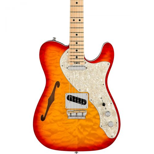  Fender American Elite Telecaster Thinline Quilted Maple Top Limited-Edition Electric Guitar Aged Cherry Burst