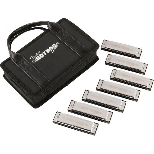  Fender},description:This set of seven harmonicas will have you ready for anything on the bandstand. It contains the seven most commonly called-for keys along with a carrying case.