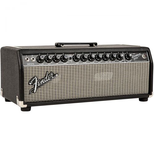  Fender},description:The Fender Bassman 500 500W hybrid bass head combines Fenders world-standard Blackface tube preamp with a lightweight 500 watt Class D power amp. It uses modern