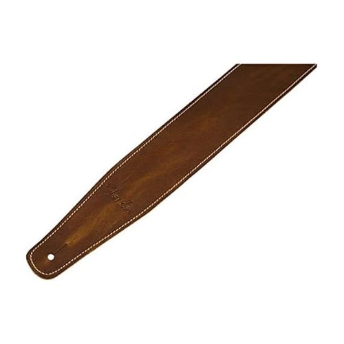  Fender Broken-In Leather Guitar Strap, 2.5in, Tan