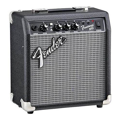  Fender Frontman 10G Guitar Combo Amplifier - Black Bundle with Instrument Cable and Picks