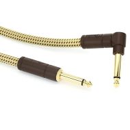 Fender Deluxe Series Instrument Cable, Straight/Angle, Tweed, 15ft
