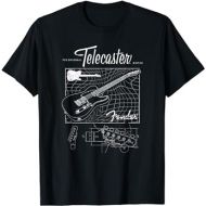 Fender The Original Telecaster Guitar Schematic Poster T-Shirt