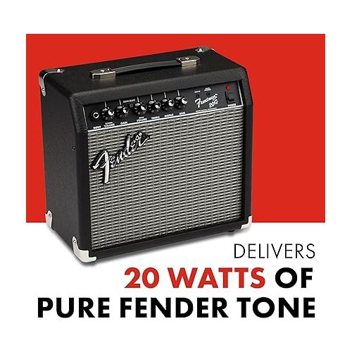  Fender Frontman 20G Guitar Amp, 20 Watts, with 2-Year Warranty 6 Inch Fender Special Design Speaker, 10x16x16 inches