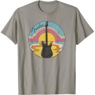 Fender Beach Guitar Sunset Outline T-Shirt