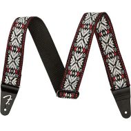 Fender Pasadena Woven Strap, 2in, Red Snowflake