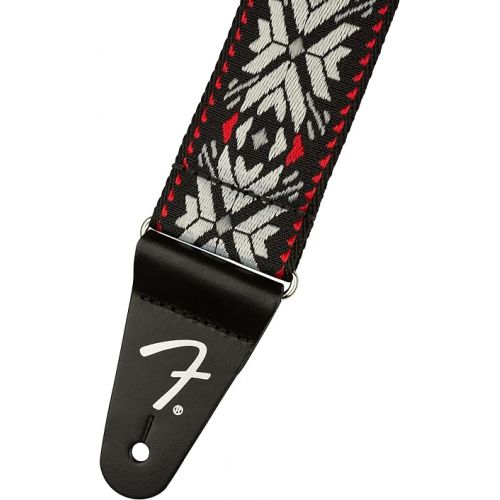  Fender Pasadena Woven Strap, 2in, Red Snowflake