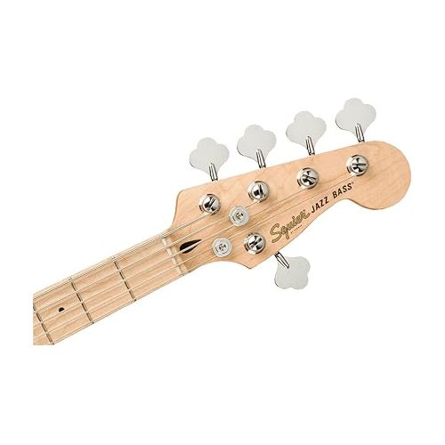  Squier Affinity Series 5-String Jazz Bass, Olympic White, Maple Fingerboard