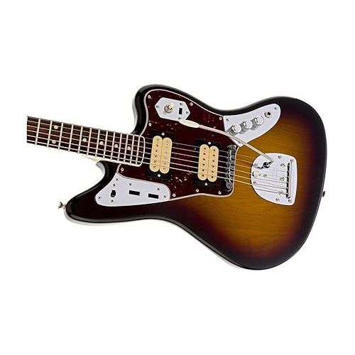  Fender Kurt Cobain Jaguar Electric Guitar, with 2-Year Warranty, 3-Color Sunburst, Rosewood Fingerboard
