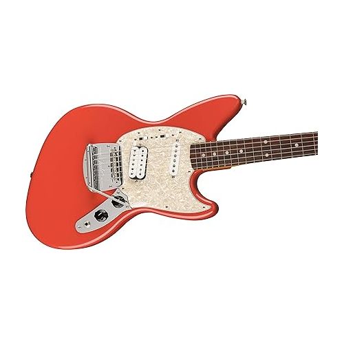  Fender Kurt Cobain Jag-Stang Electric Guitar, Fiesta Red, Rosewood Fingerboard