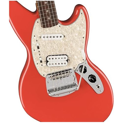  Fender Kurt Cobain Jag-Stang Electric Guitar, Fiesta Red, Rosewood Fingerboard