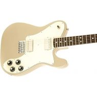 Fender Chris Shiflett Deluxe Telecaster Electric Guitar, with 2-Year Warranty, Shoreline Gold, Rosewood Fingerboard