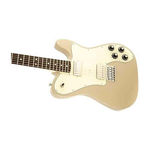  Fender Chris Shiflett Deluxe Telecaster Electric Guitar, with 2-Year Warranty, Shoreline Gold, Rosewood Fingerboard