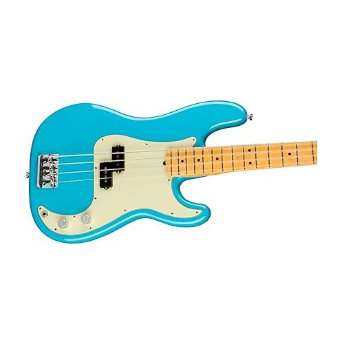  Fender American Professional II Precision Bass, Miami Blue, Maple Fingerboard